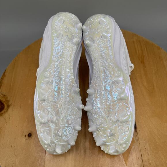 Under Armour Blur Smoke 2.0 MC Suede Mens Size 9 Football Cleats White NEW - Picture 7 of 9